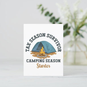 Tax Season Survivor, Camping Season Starter Briefkaart