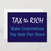 TAX the RICH Briefkaart (Voorkant / Achterkant)
