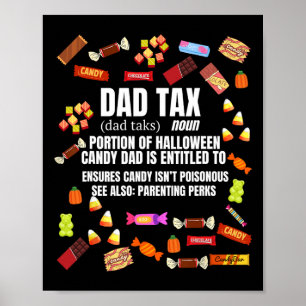 Tax Trick or treat Snoep Grappig Sarcastisch Hallo Poster