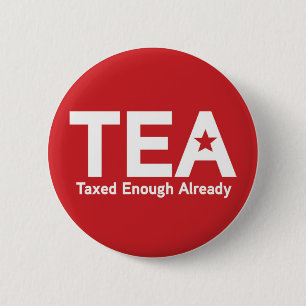 Taxed genoeg al klaar ronde button 5,7 cm