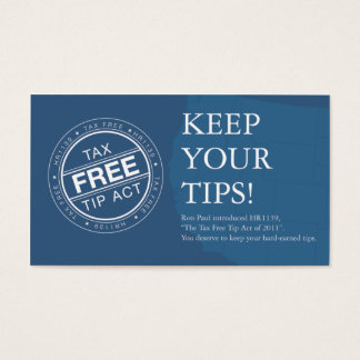 TaxFreeTipAct.com Kaarten Visitekaartjes