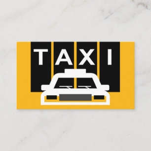 Taxi Auto Op Zwarte Strepen Visitekaartje