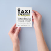 Taxi Bedrijf Logo, Taxi Bedrijf met Prijslijst Flyer (Hand)