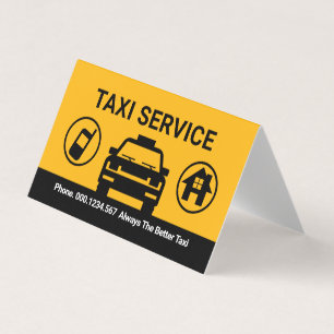 Taxi Bellen Voor Transport Bestemming Visitekaartje