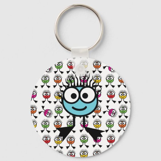 TAXI - Blue Swim Character Keyring Sleutelhanger (Voorkant)