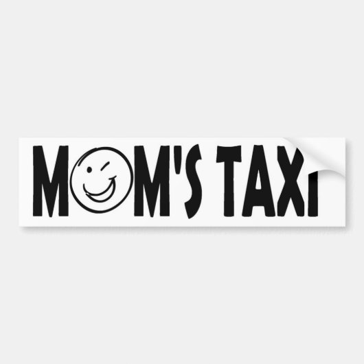 TAXI-BUMPERSTICKER VAN DE MOM BUMPERSTICKER (Voorkant)