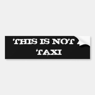 Taxi-Bumperstickers Bumpersticker