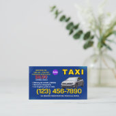 TAXI BUSINESS CARD VISITEKAARTJE (Staand voorkant)