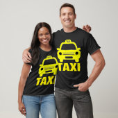 Taxi Cab and Text on Mannen Basic Dark T-Shirt (Unisex)