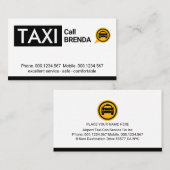 Taxi Cab Auto Zwarte Tab Visitekaartje (Voorkant / Achterkant)
