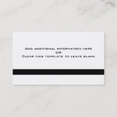 Taxi cab british london black visitekaartje (Achterkant)