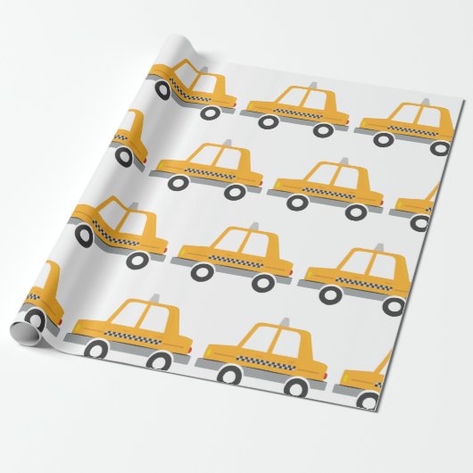 Taxi Cab Cadeaupapier (Uitgerold)