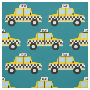 Taxi Cab Cars Cute Kinder Vehicles Boys Stof