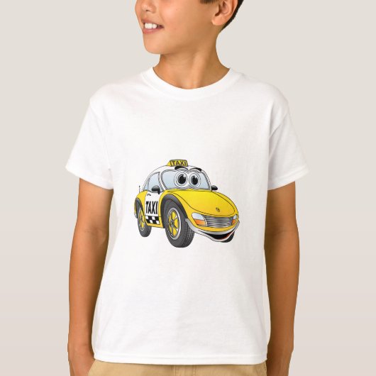 Taxi Cab Cartoon T-shirt (Voorkant)
