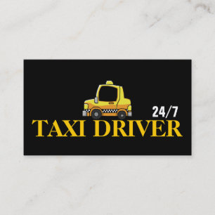 Taxi, Cab, Chauffeur, Transport Bedrijfskaart Visitekaartje