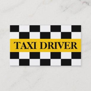 Taxi, Cab, Chauffeur, Transport Bedrijfskaart Visitekaartje