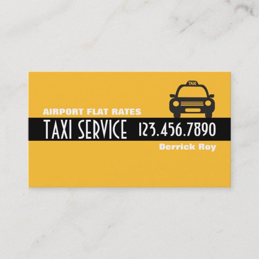 Taxi Cab Driver Services Visitekaartje (Voorkant)