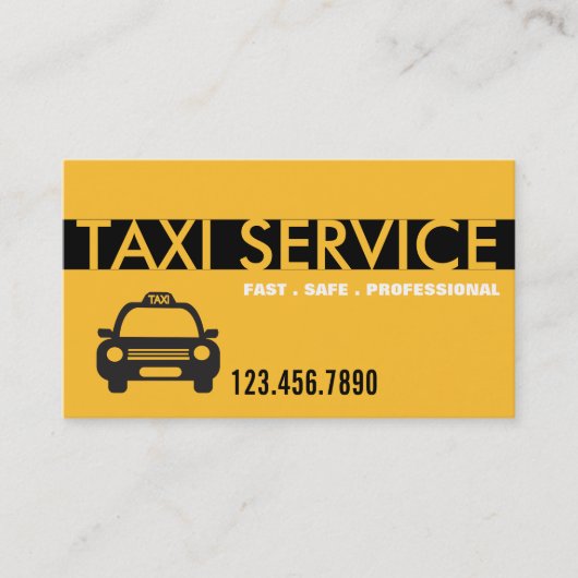 Taxi Cab Driver Services Visitekaartje (Voorkant)