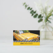 TAXI CAB, GECONTROLEERDE CABS VISITEKAARTJE (Staand voorkant)