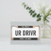 Taxi Cab Service Auto Gelicentieerd Bord Briefkaart (Staand voorkant)