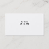 Taxi Cab Service-Visitekaartjes Visitekaartje (Achterkant)