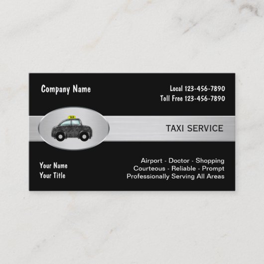 Taxi Cab Service-Visitekaartjes Visitekaartje (Voorkant)