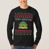 Taxi Cab Ugly KerstSweater T-shirt (Voorkant)