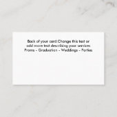 Taxi Cab Visitekaartjes (Achterkant)