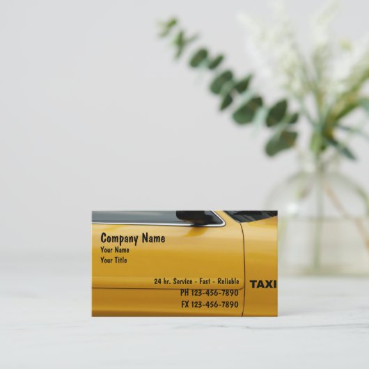 Taxi Cab Visitekaartjes (Staand voorkant)