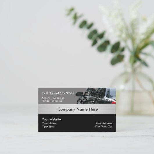 Taxi Cab Visitekaartjes (Staand voorkant)