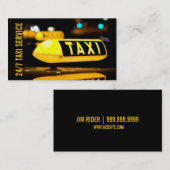 Taxi, cabine, chauffeur, Visitekaartje voor vervoe (Voorkant / Achterkant)