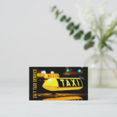 Taxi, cabine, chauffeur, Visitekaartje voor vervoe (Staand voorkant)