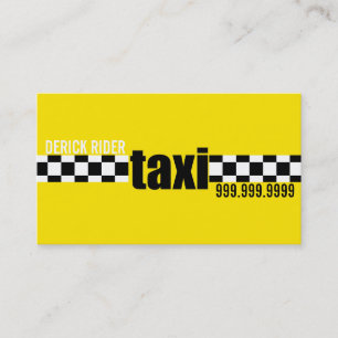 Taxi, cabine, chauffeur, Visitekaartje voor vervoe