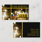 Taxi, cabine, chauffeur, Visitekaartje voor vervoe (Voorkant / Achterkant)