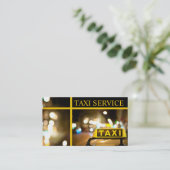 Taxi, cabine, chauffeur, Visitekaartje voor vervoe (Staand voorkant)