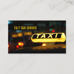 Taxi, cabine, chauffeur, Visitekaartje voor vervoe