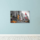 Taxi Cabs City Hustle Wall Art uit New York City Canvas Afdruk (Insitu (Houten vloer))