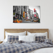 Taxi Cabs City Hustle Wall Art uit New York City Canvas Afdruk (Insitu (Slaapkamer))