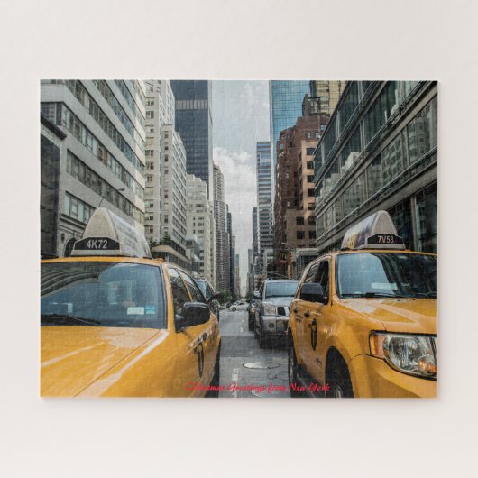 Taxi Cabs of New York.kerstcadeautjes Legpuzzel (Horizontaal)
