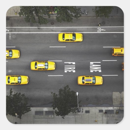 Taxi Cabs Vierkante Sticker (Voorkant)