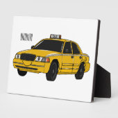 Taxi cartoon illustratie fotoplaat (Zijkant)