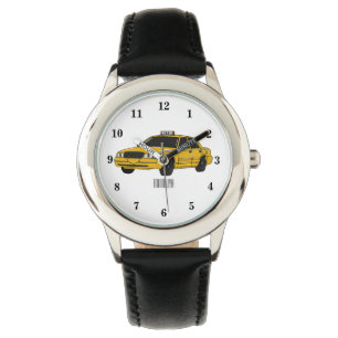 Taxi cartoon illustratie horloge