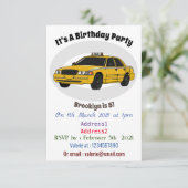 Taxi cartoon illustratie kaart (Staand voorkant)