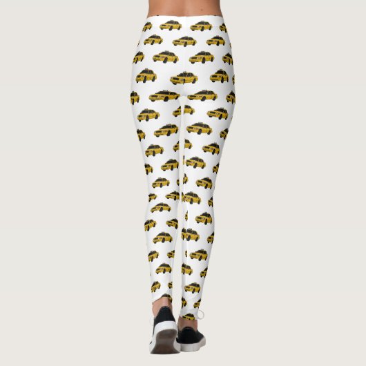 Taxi cartoon illustratie leggings (Achterkant)