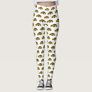 Taxi cartoon illustratie leggings