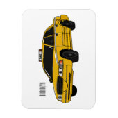 Taxi cartoon illustratie magneet (Verticaal)