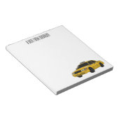 Taxi cartoon illustratie notitieblok (Schuin)