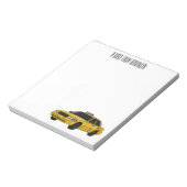 Taxi cartoon illustratie notitieblok (Linkerzijde)