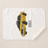 Taxi cartoon illustratie sherpa deken (Voorkant (horizontaal))