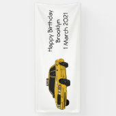 Taxi cartoon illustratie spandoek (Verticaal)